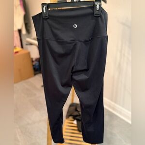 Lululemon Black 21” leggings, Size 10